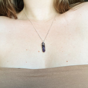 Double-Terminated Amethyst Necklace