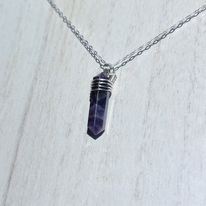 Double-Terminated Amethyst Necklace