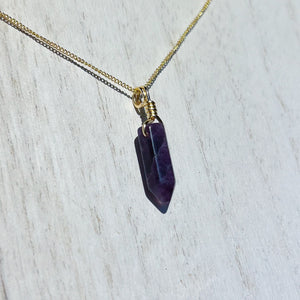 Purple Fluorite Necklace