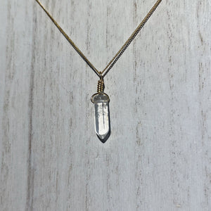 Crystal Quartz Point Necklace