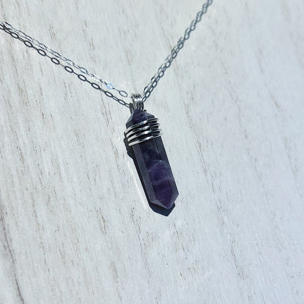 Double-Terminated Amethyst Necklace