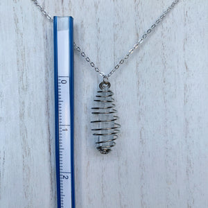 Caged Crystal Quartz Point Necklace
